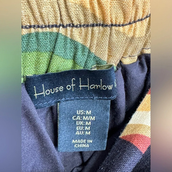 HOUSE OF HARLOW 1960 Linen Blend Crop Top and Tiered Maxi Skirt Set Size M - Picture 9 of 9